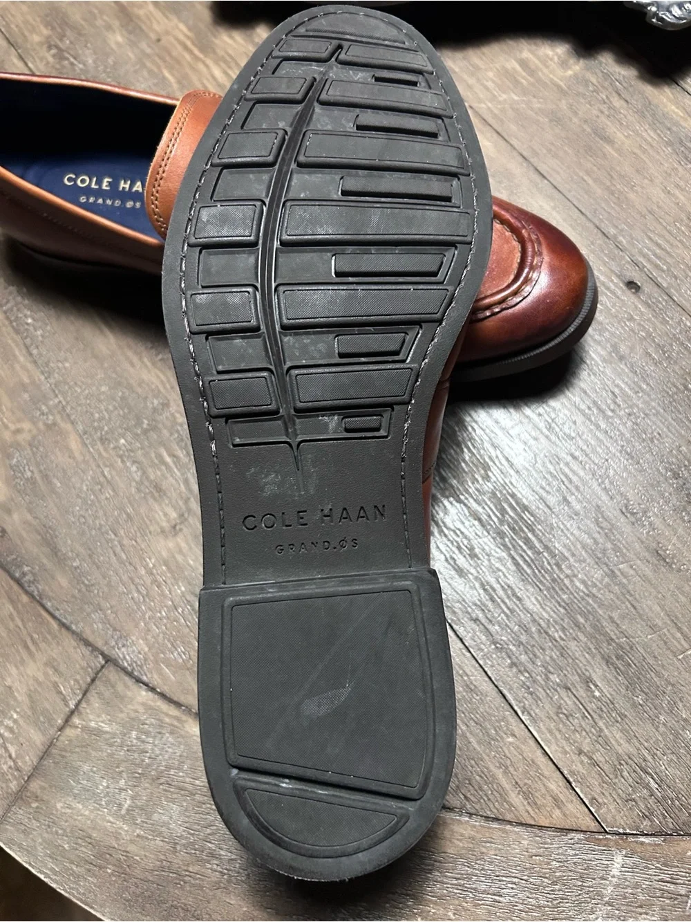Cole Haan Men's Tan Leather Penny Loafers